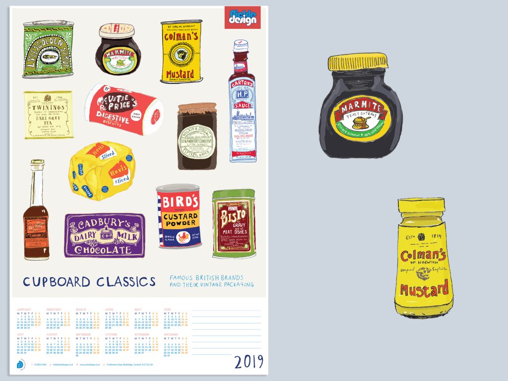 Hand illustrated brands from history 