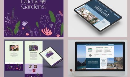 Duchy Gardens branding and logo design with updates to Cornwall Discovery Tours