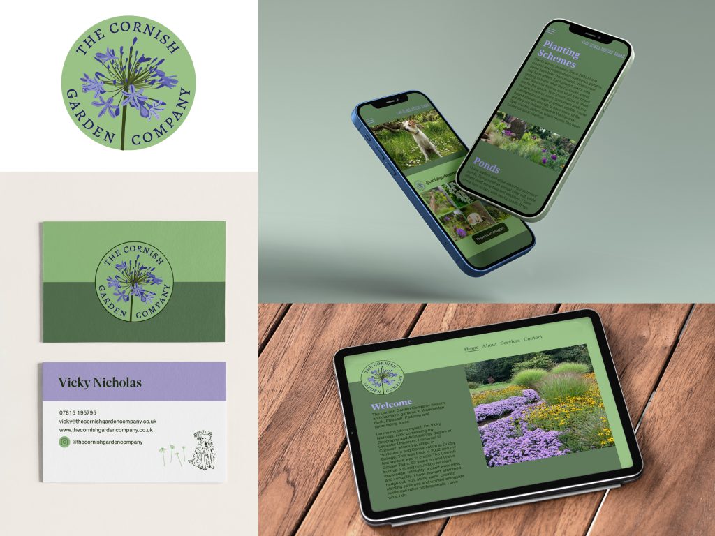 The Cornish Garden Company branding and web design