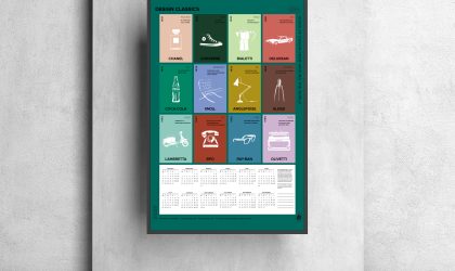 Our 2025 Poster Calendar featuring minimal illustration of iconic design